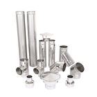 Household Silver Spigot Insulated Chimneys Single Wall Design For Wood Stove