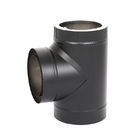CE Black Chimney Pipe 0.5 Mm Thickness Stainless Silver Color Powder Coating